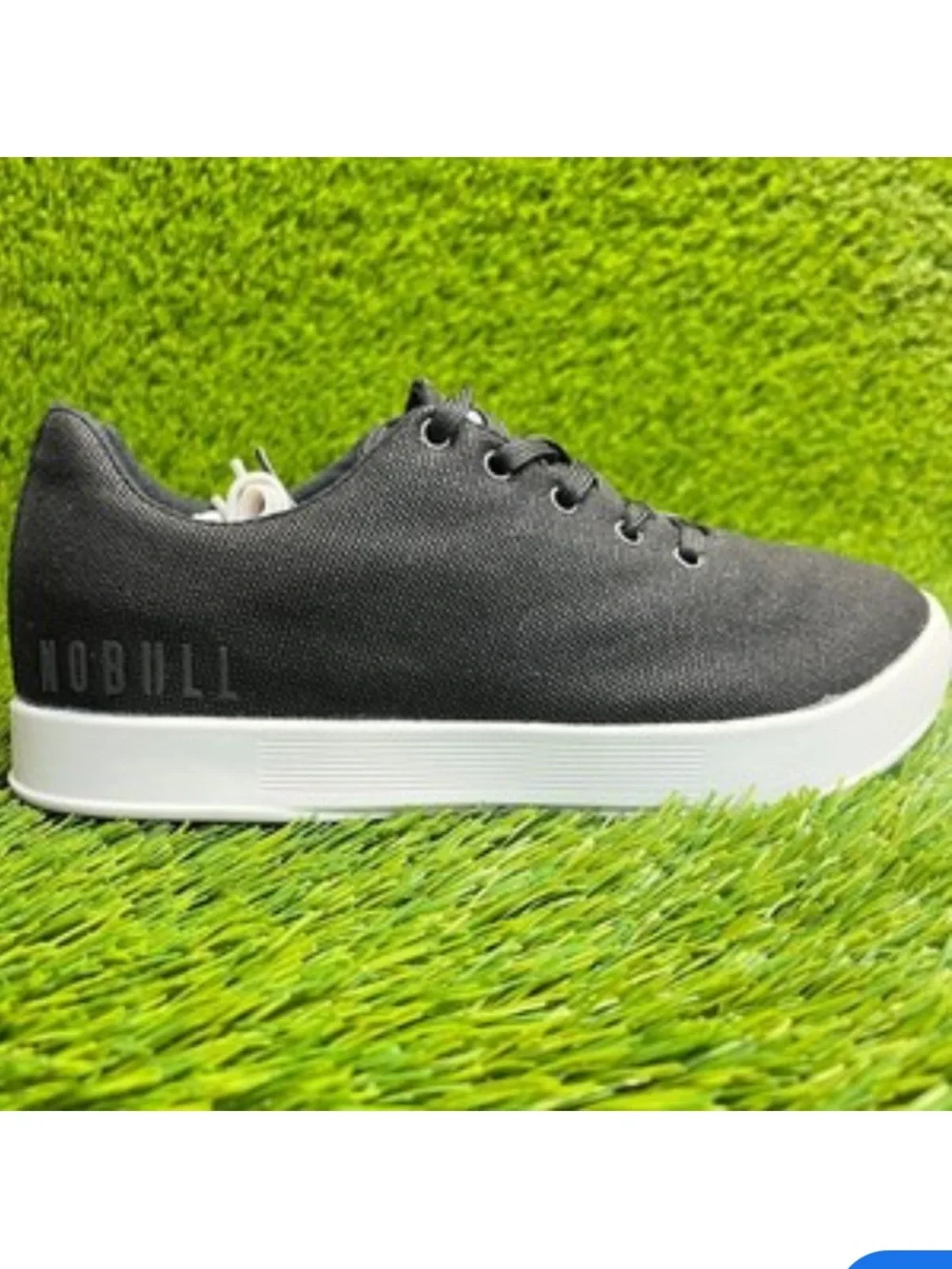NOBULL Shoes Black Canvas Low-Top Sneakers Trainer Lace  Size 7.5